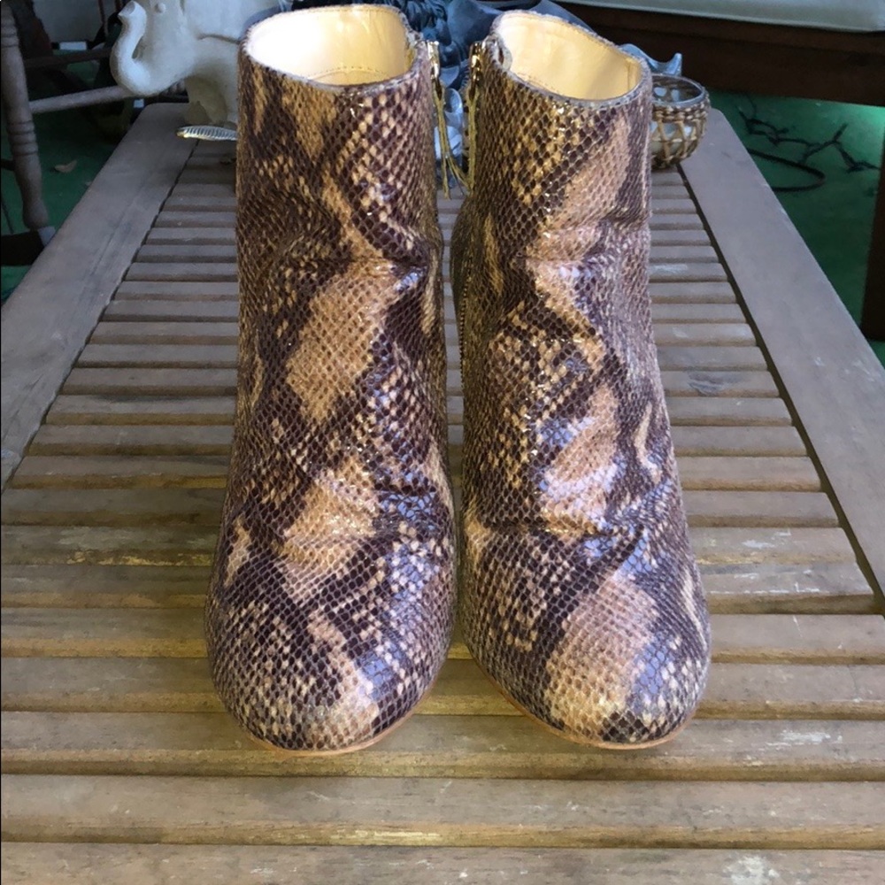 Faux Snake skin booties great condition no damage